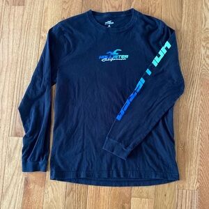 Hollister Mens Tshirt Long Sleeve, Black Size Large